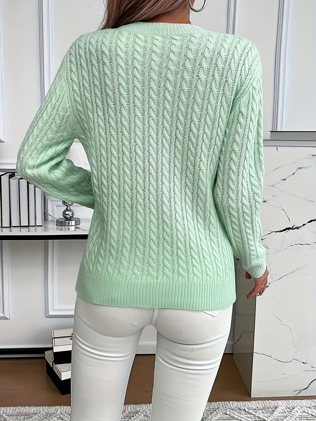 Antonella - Maglione Casual a Girocollo Comodo