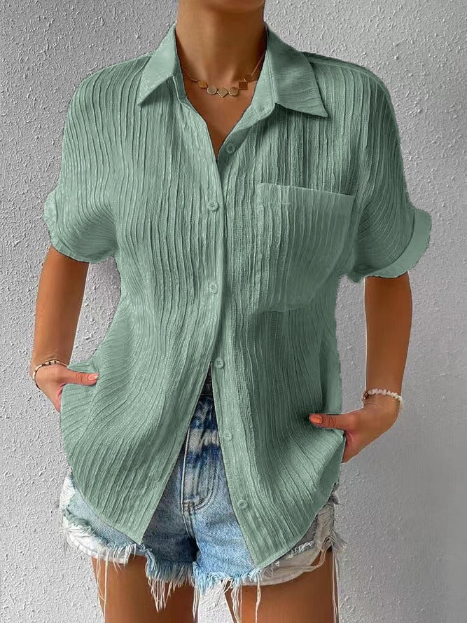 ZAHRINA E CLASSICA BLOUSE CON COLLO