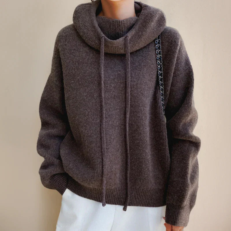 Meriam Myk Strikket Hoodie con Comfort Invernale