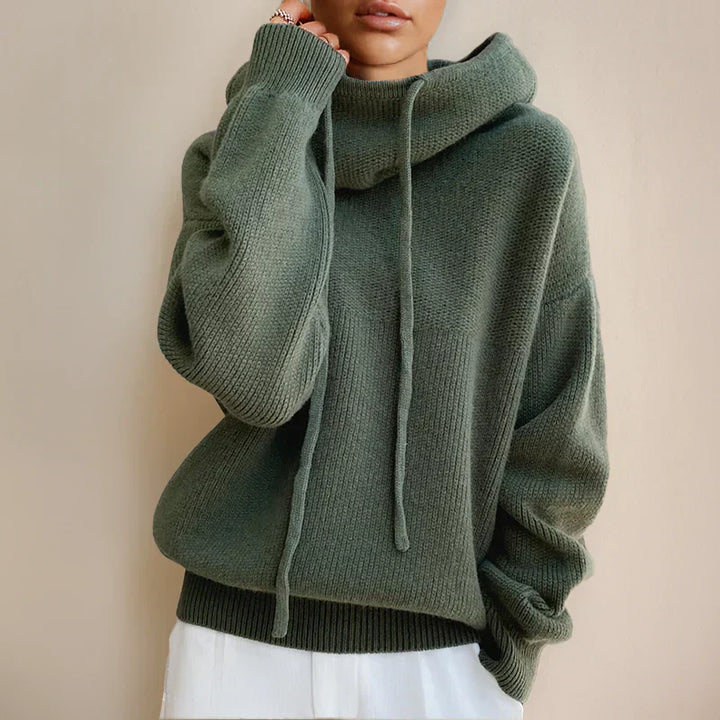 Meriam Myk Strikket Hoodie con Comfort Invernale