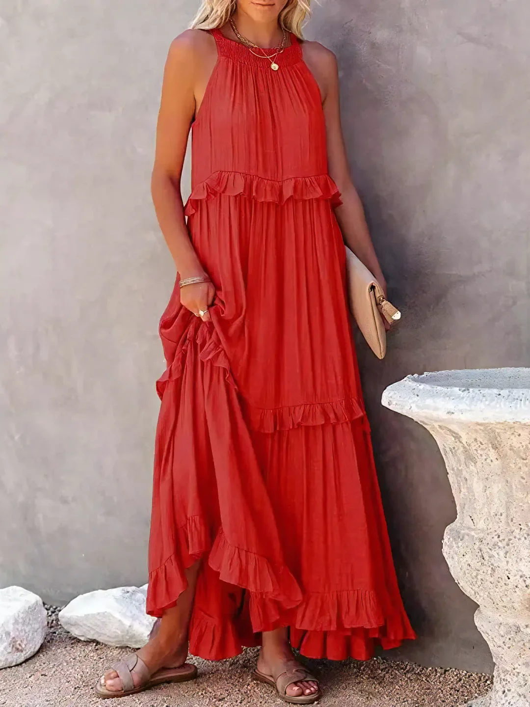 Elsie | Abito Maxi con Volant