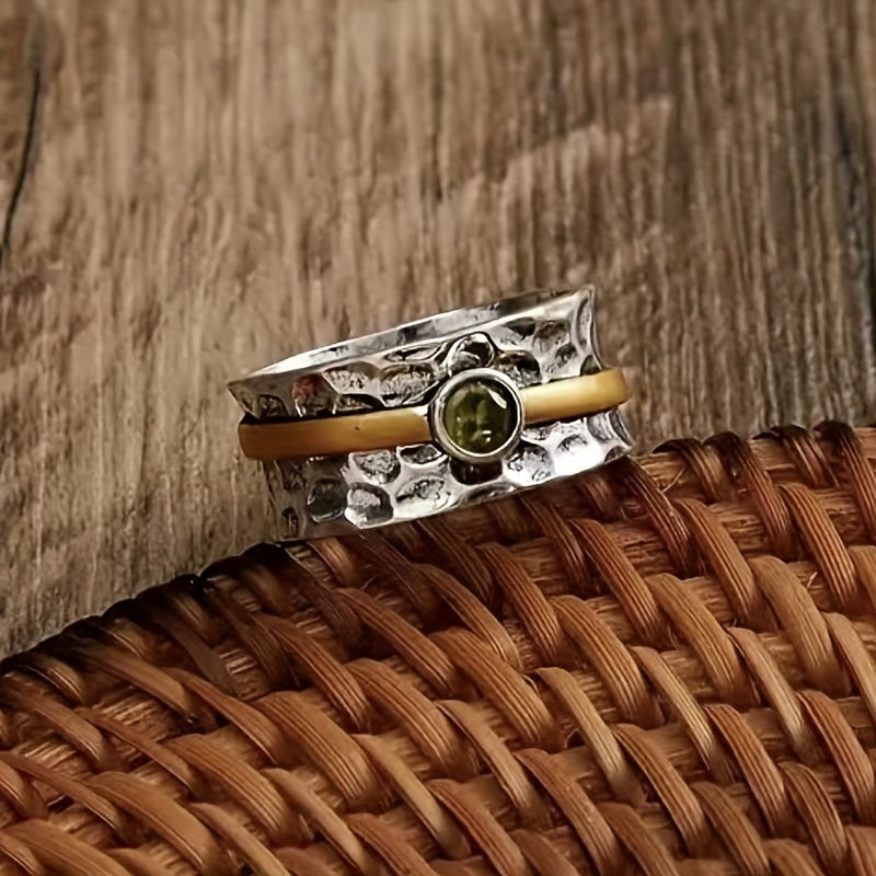 Anello in Zirconio Verde Elegante