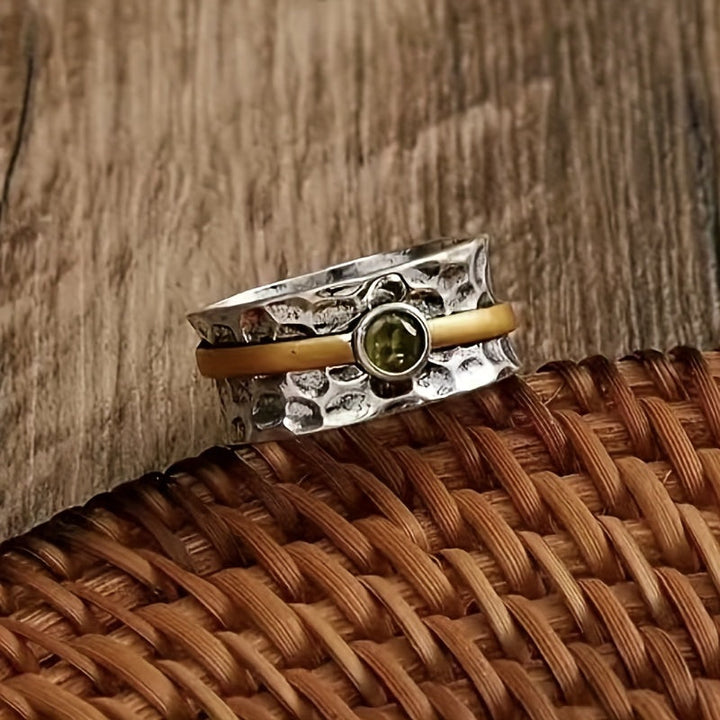 Anello in Zirconio Verde Elegante