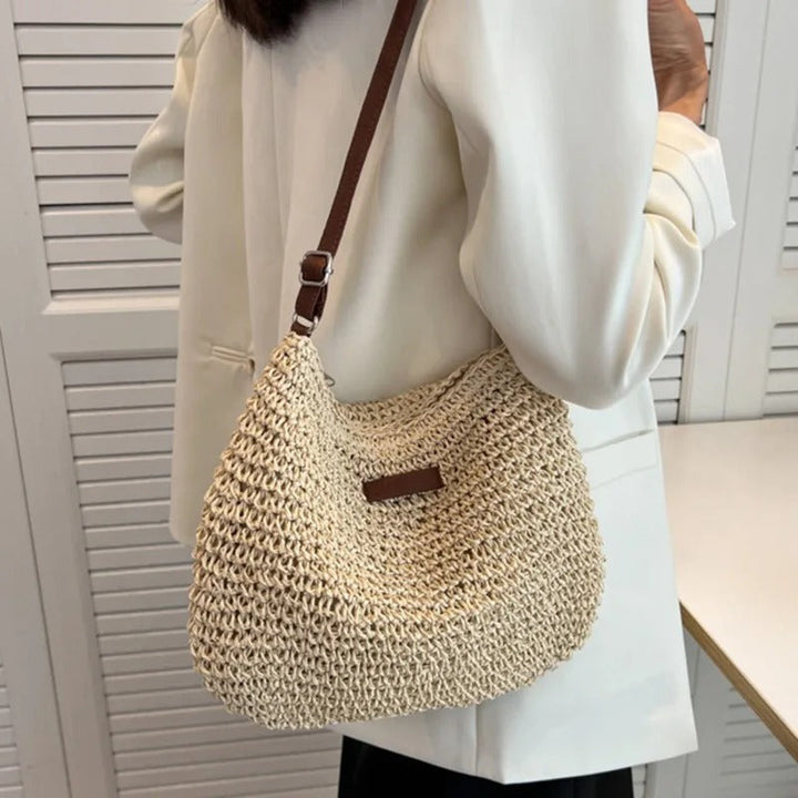 Borsa a tracolla di paglia