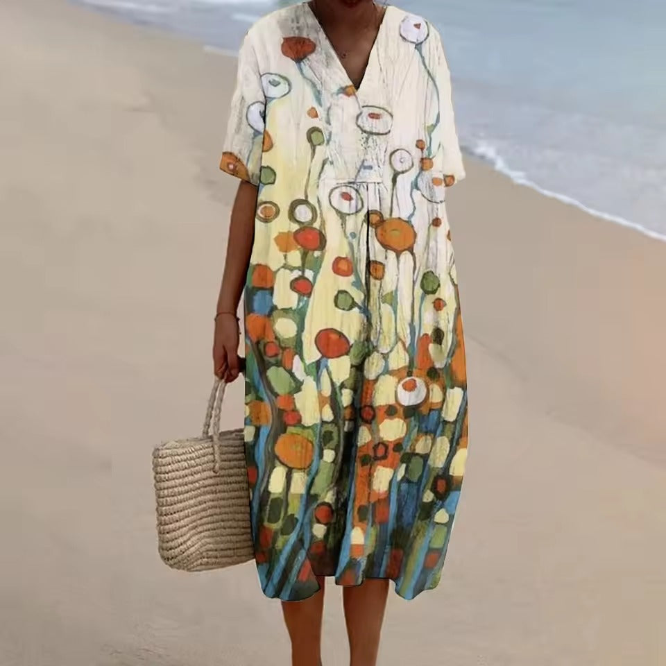 EMMA – Abito in lino casual a A