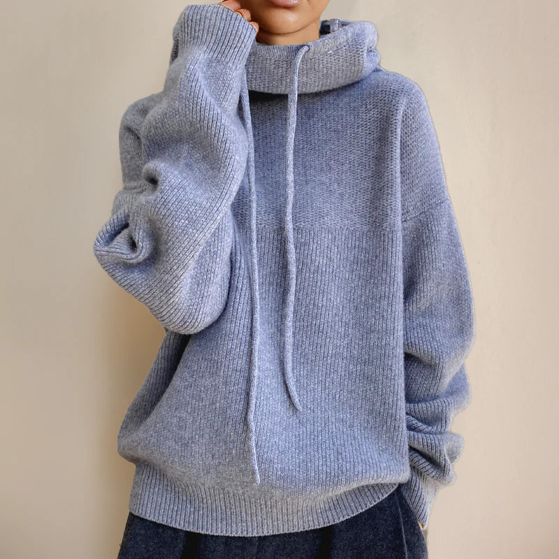 Meriam Myk Strikket Hoodie con Comfort Invernale