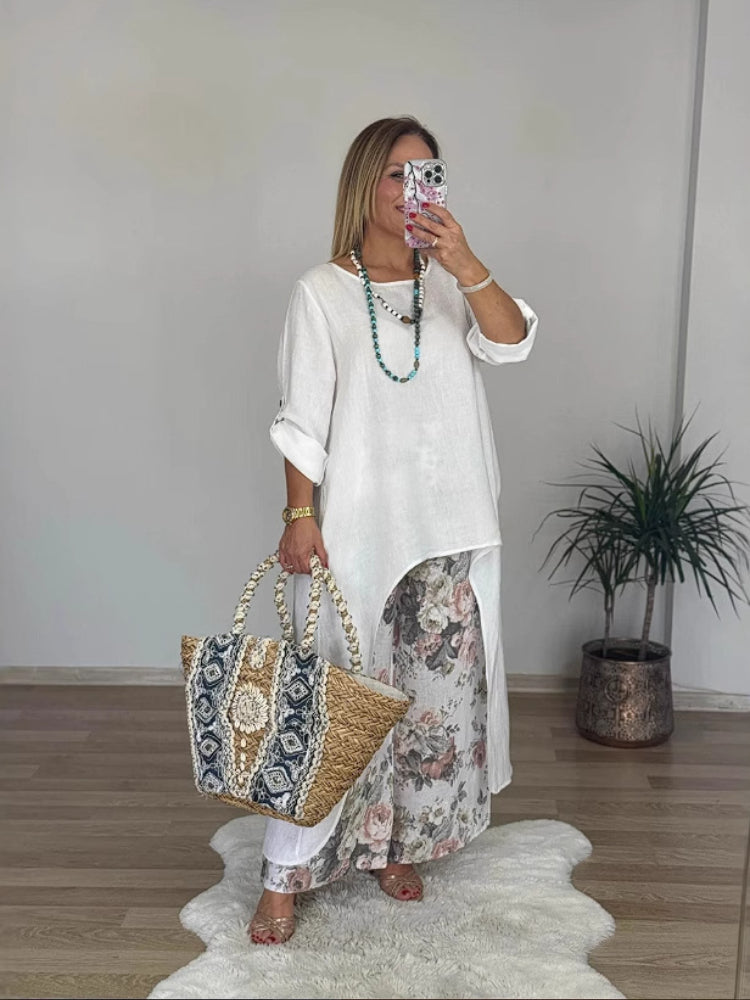 Chara™ | Set di Top a Manica Lunga e Pantaloni Stampati