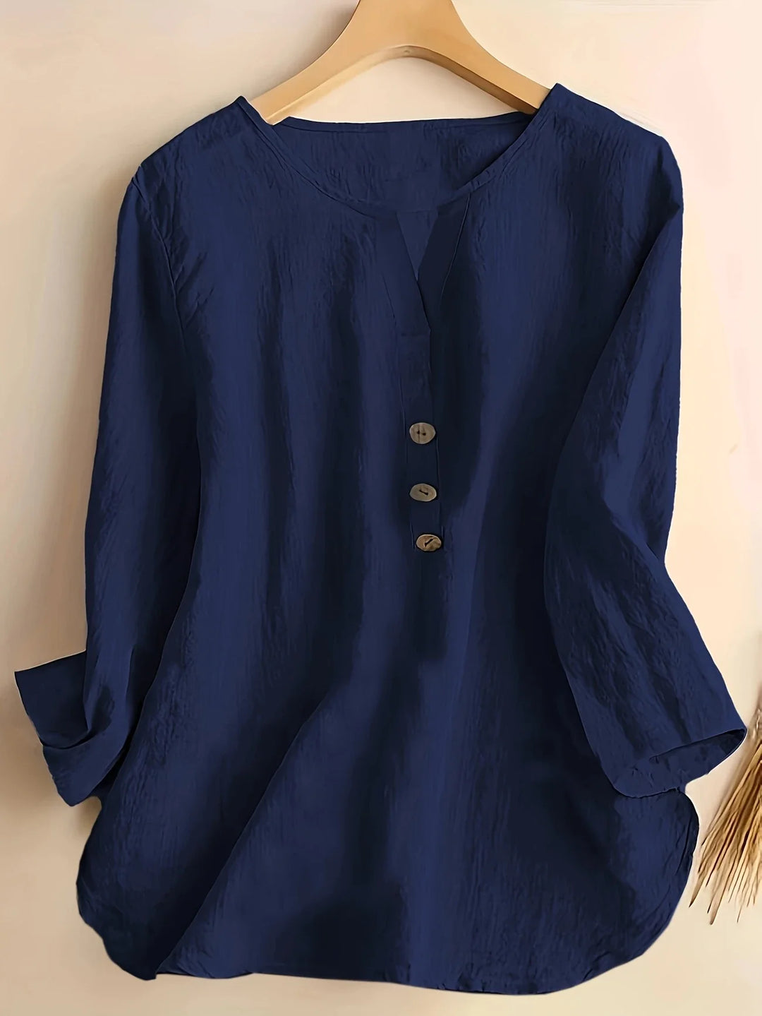 Mykaela – Blusa Casual in Cotone e Lino