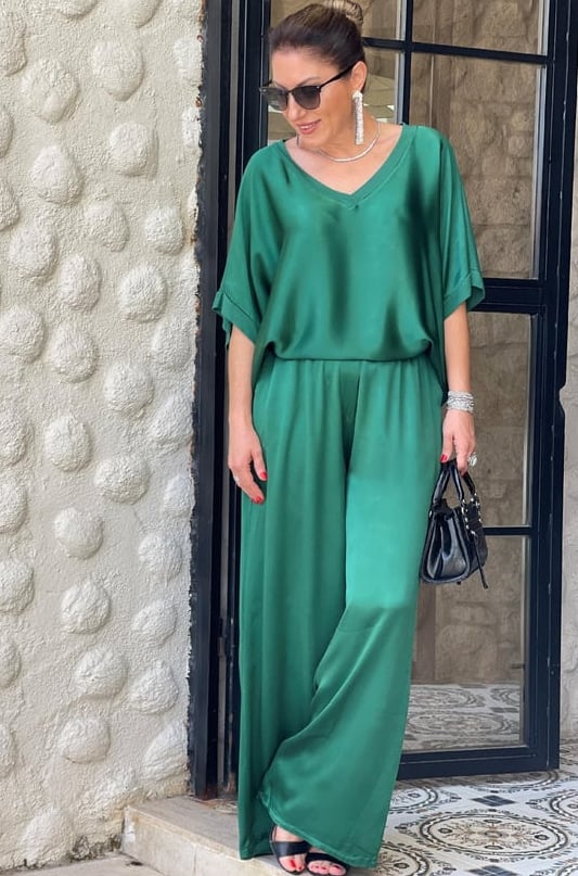 PATRIZIA | Completo Satinato Elegante con Vestibilità Fluida per Stile Chic e Comfort Quotidiano