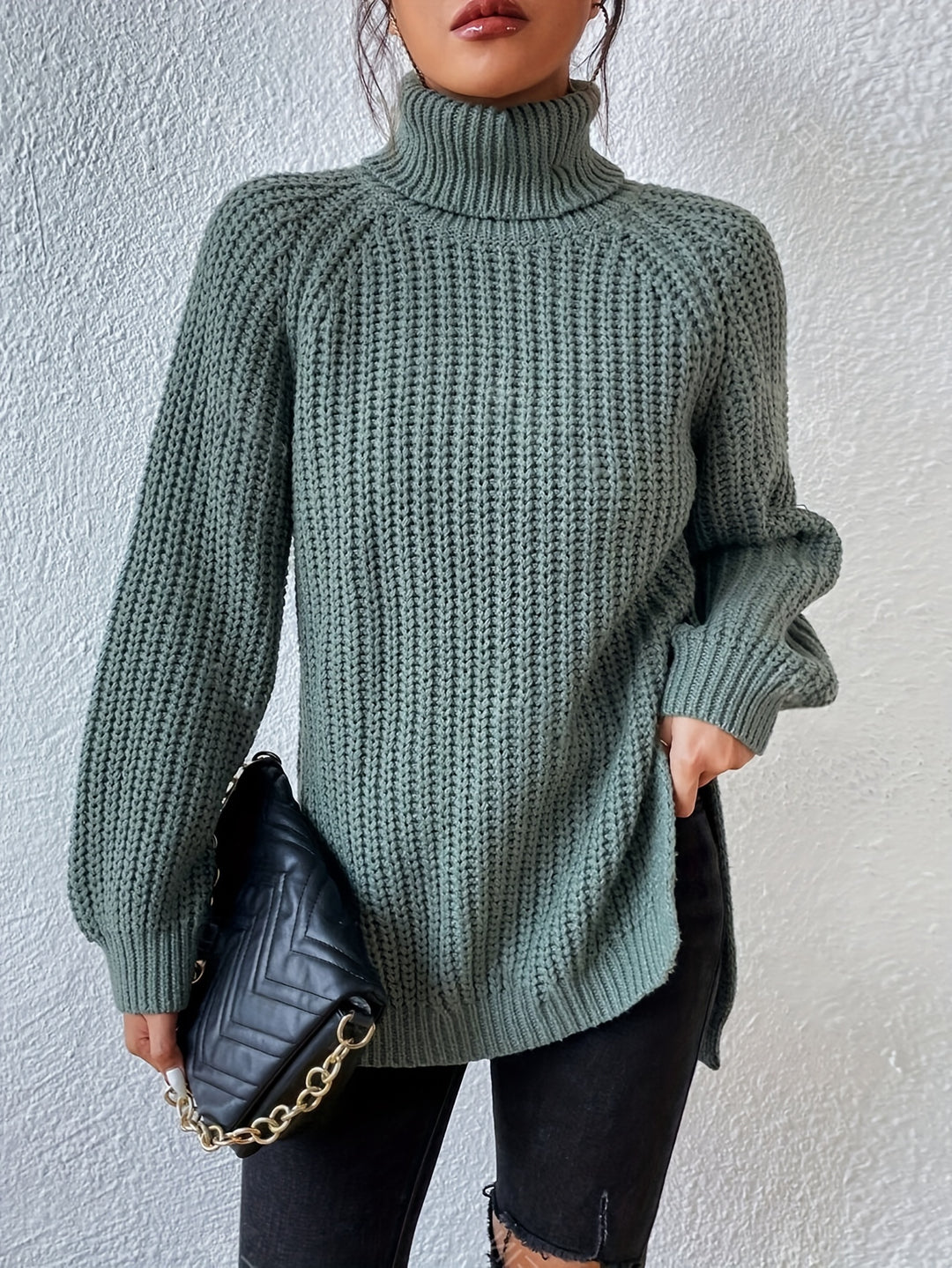 Isabella - Maglione a Collo Alto Tricot