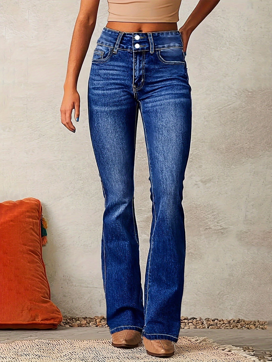 Eva™ | Jeans a vita alta svasati