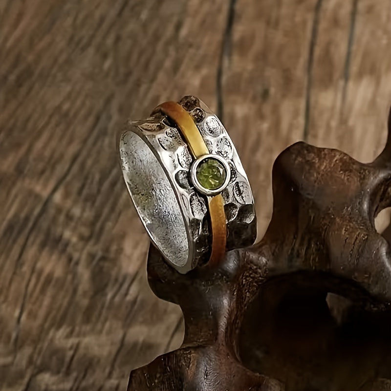Anello in Zirconio Verde Elegante