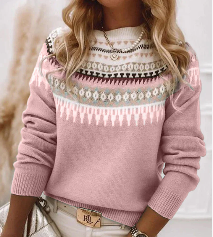 Pullover Norvegese con Motivo