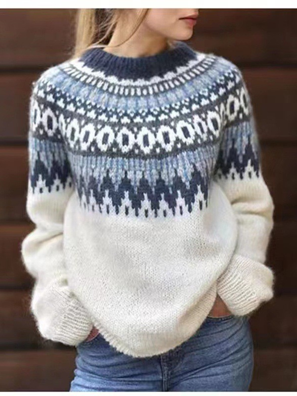 Maglione classico con motivo