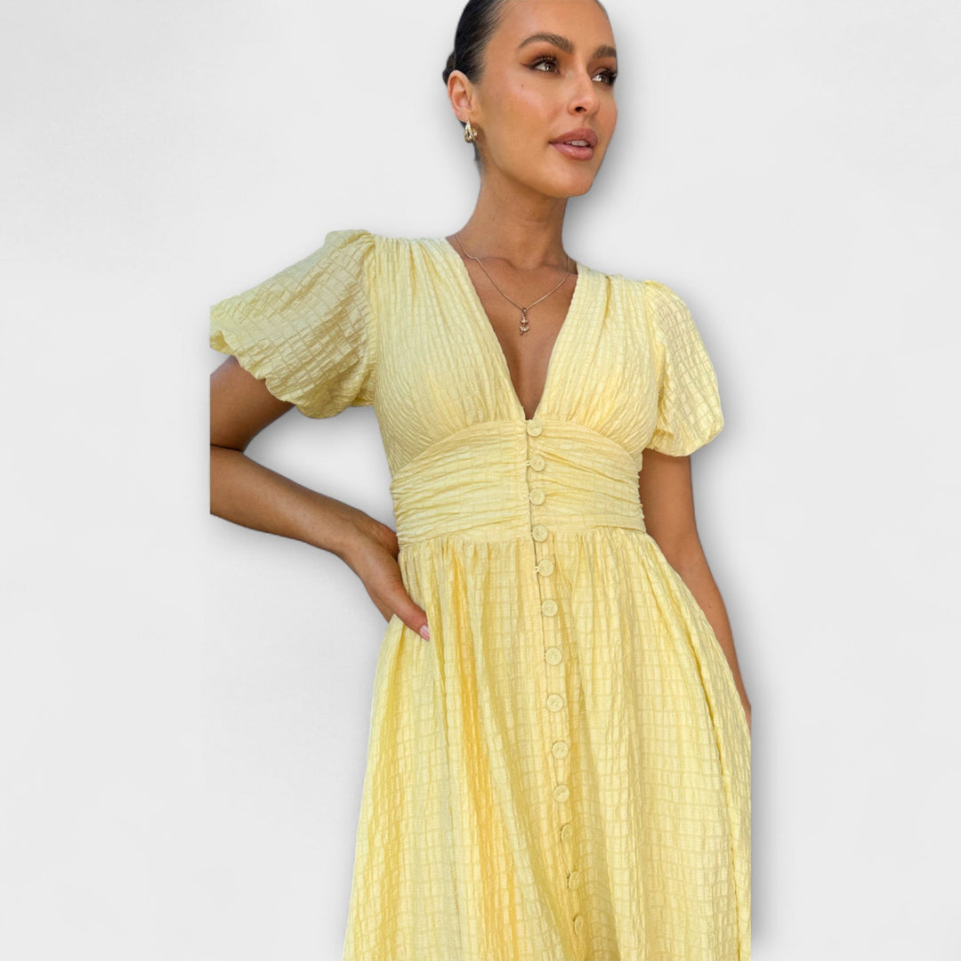 Enrica – Maxikleid mit V-Ausschnitt