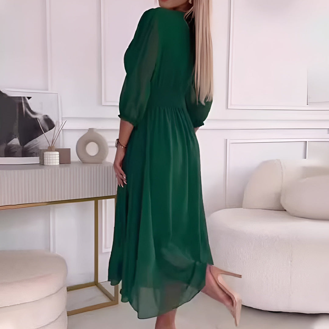 Chiara™ - Elegante abito estivo in chiffon di seta ultraleggero