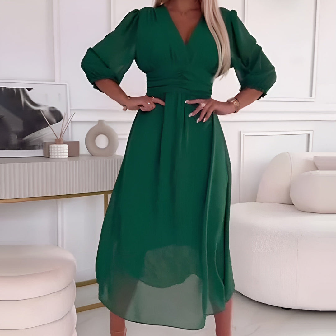 Chiara™ - Elegante abito estivo in chiffon di seta ultraleggero