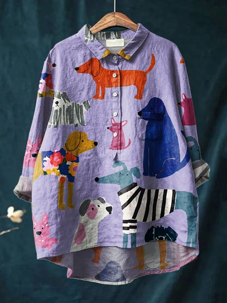 Chloe | T-shirt con Disegno Artistico di Cane