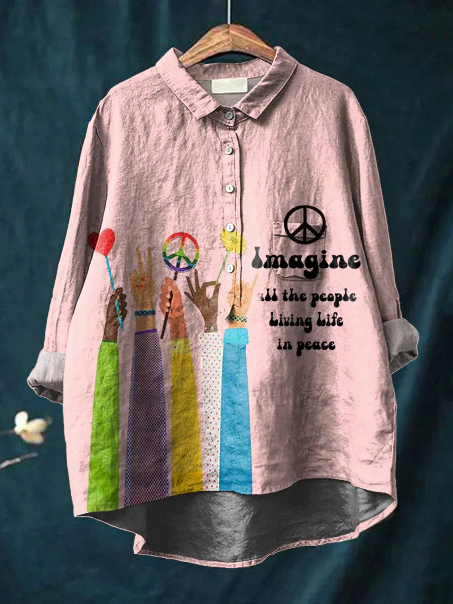 Maglietta Art Hippie della Pace