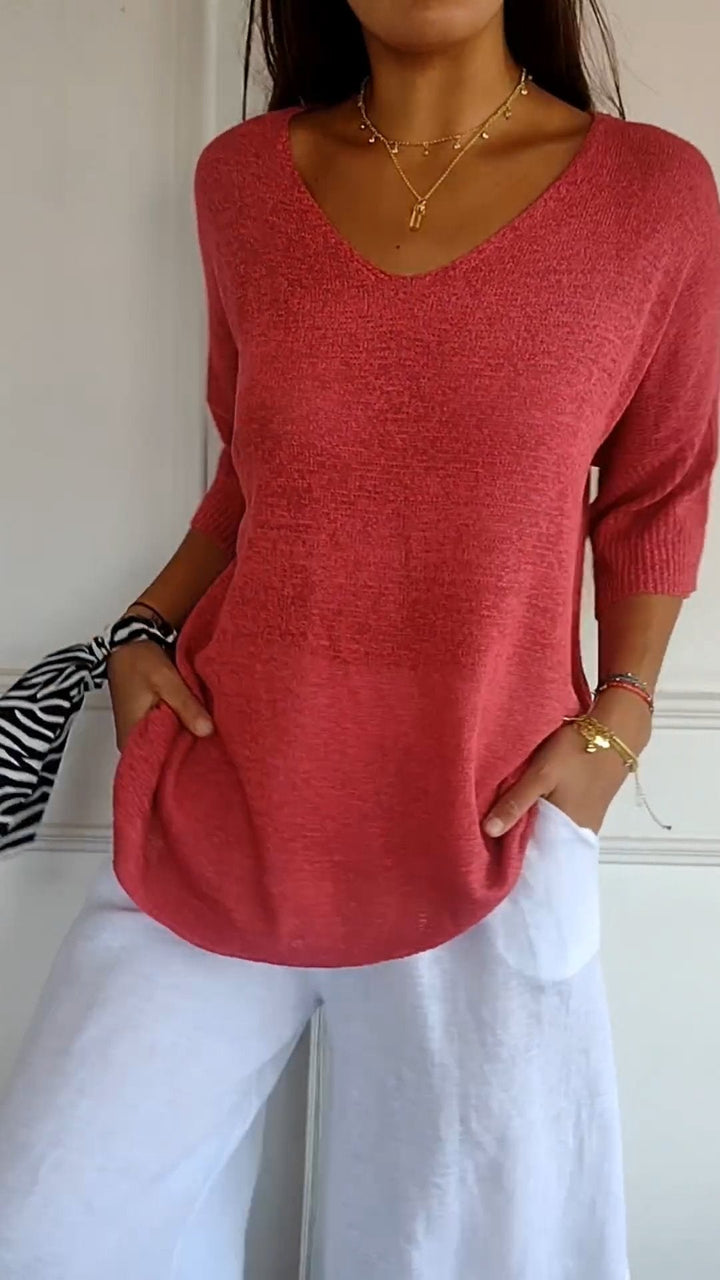 Top con scollo a V
