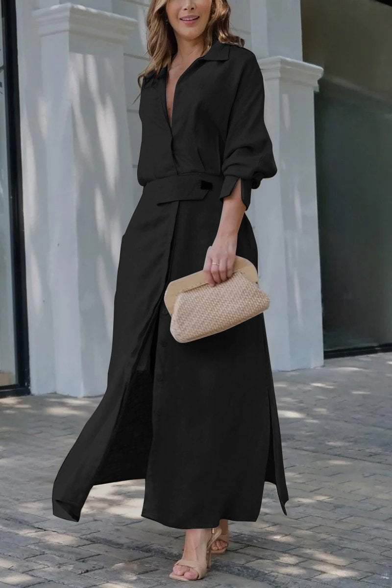 Jeanette - Abito maxi con scollo a V