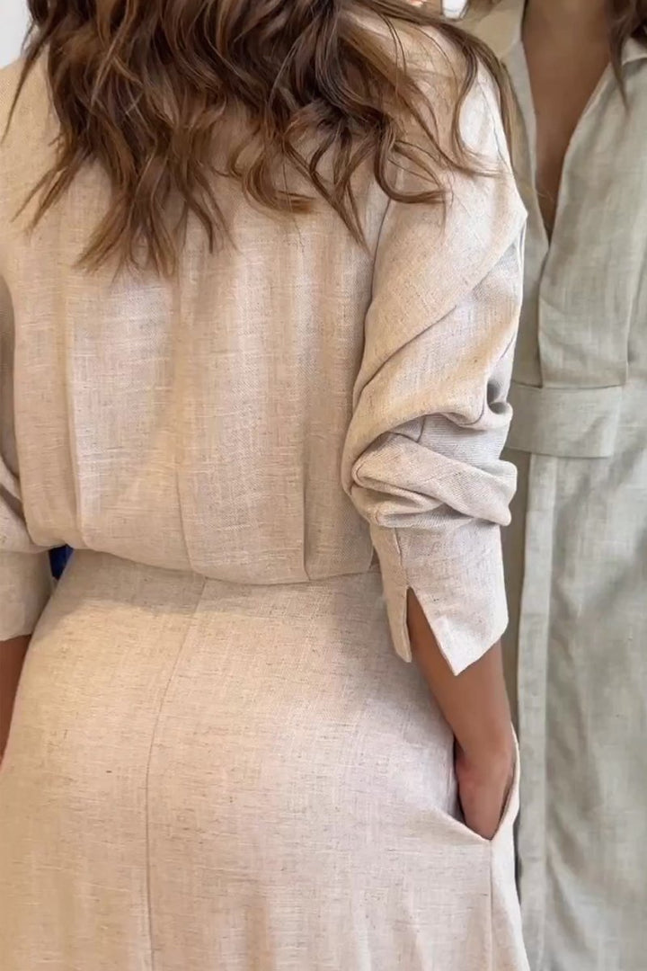 Jeanette - Abito maxi con scollo a V