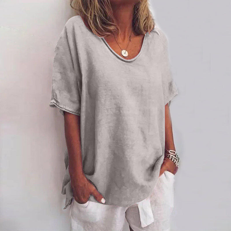 QUINA E VERSATILE BLUSA IN LINO