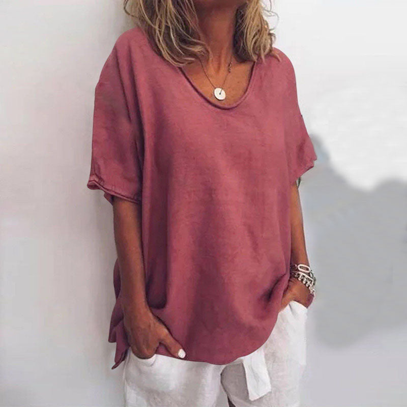 QUINA E VERSATILE BLUSA IN LINO