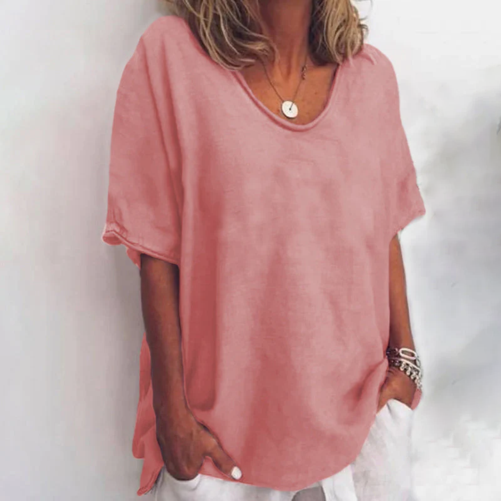 QUINA E VERSATILE BLUSA IN LINO