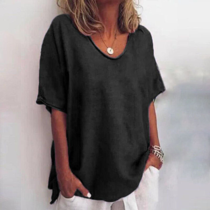QUINA E VERSATILE BLUSA IN LINO