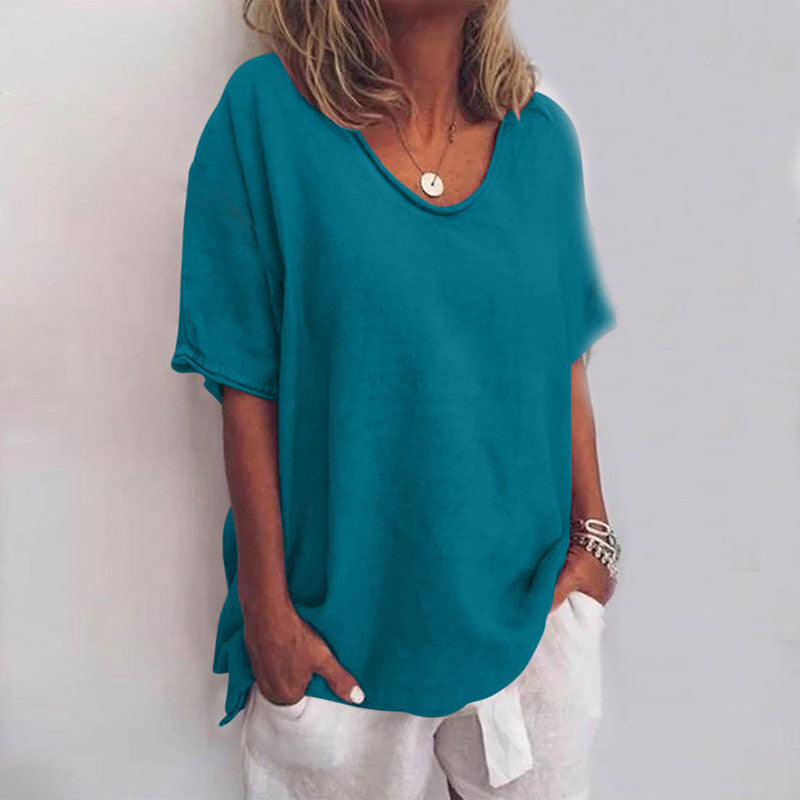 QUINA E VERSATILE BLUSA IN LINO