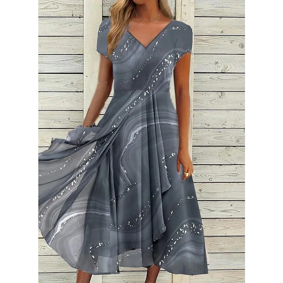 Naomi | Vestito Midi con Scollatura a V
