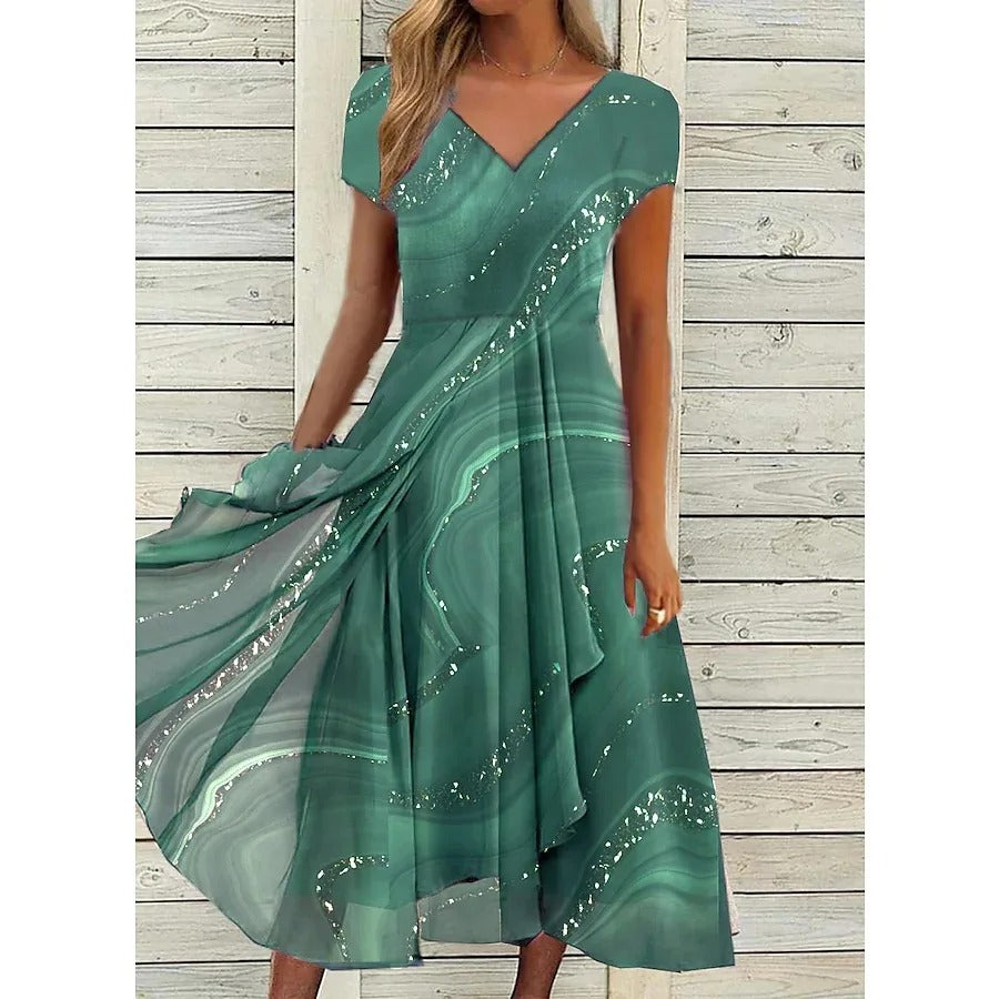 Naomi | Vestito Midi con Scollatura a V