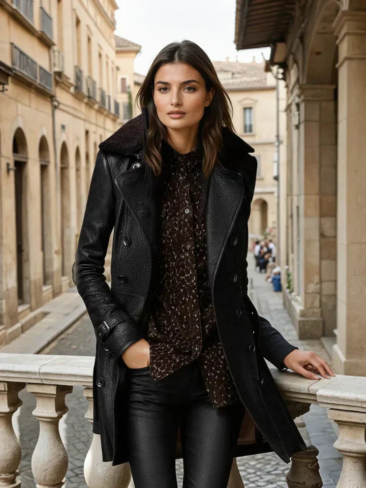 Clara | Cappotto Trench in Pelle