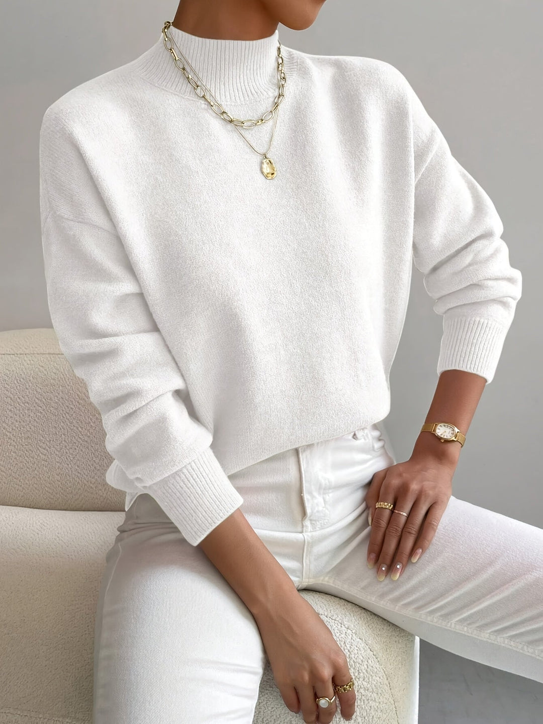Marilena | Maglione Elegante con Collo Alto