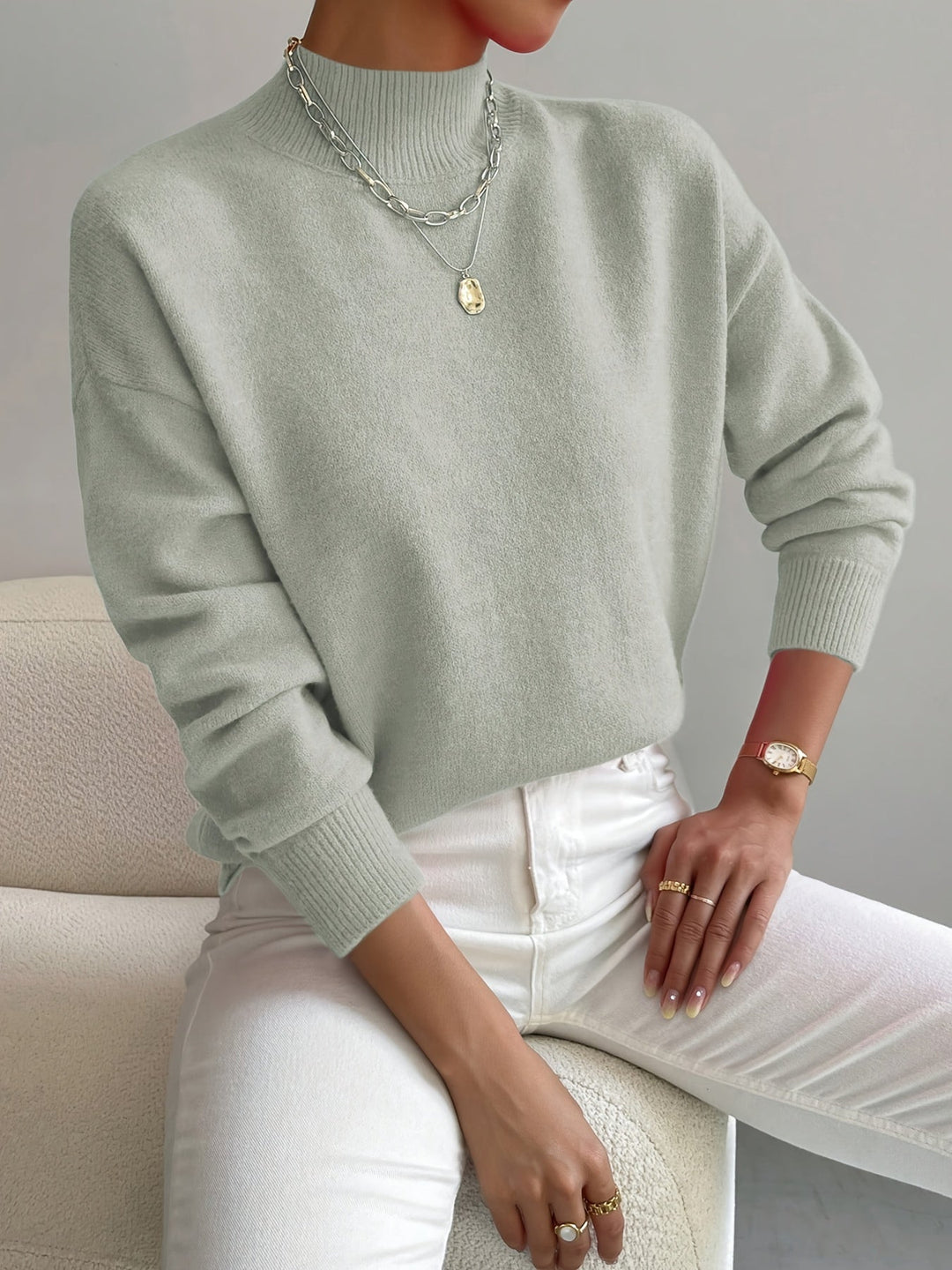 Marilena | Maglione Elegante con Collo Alto