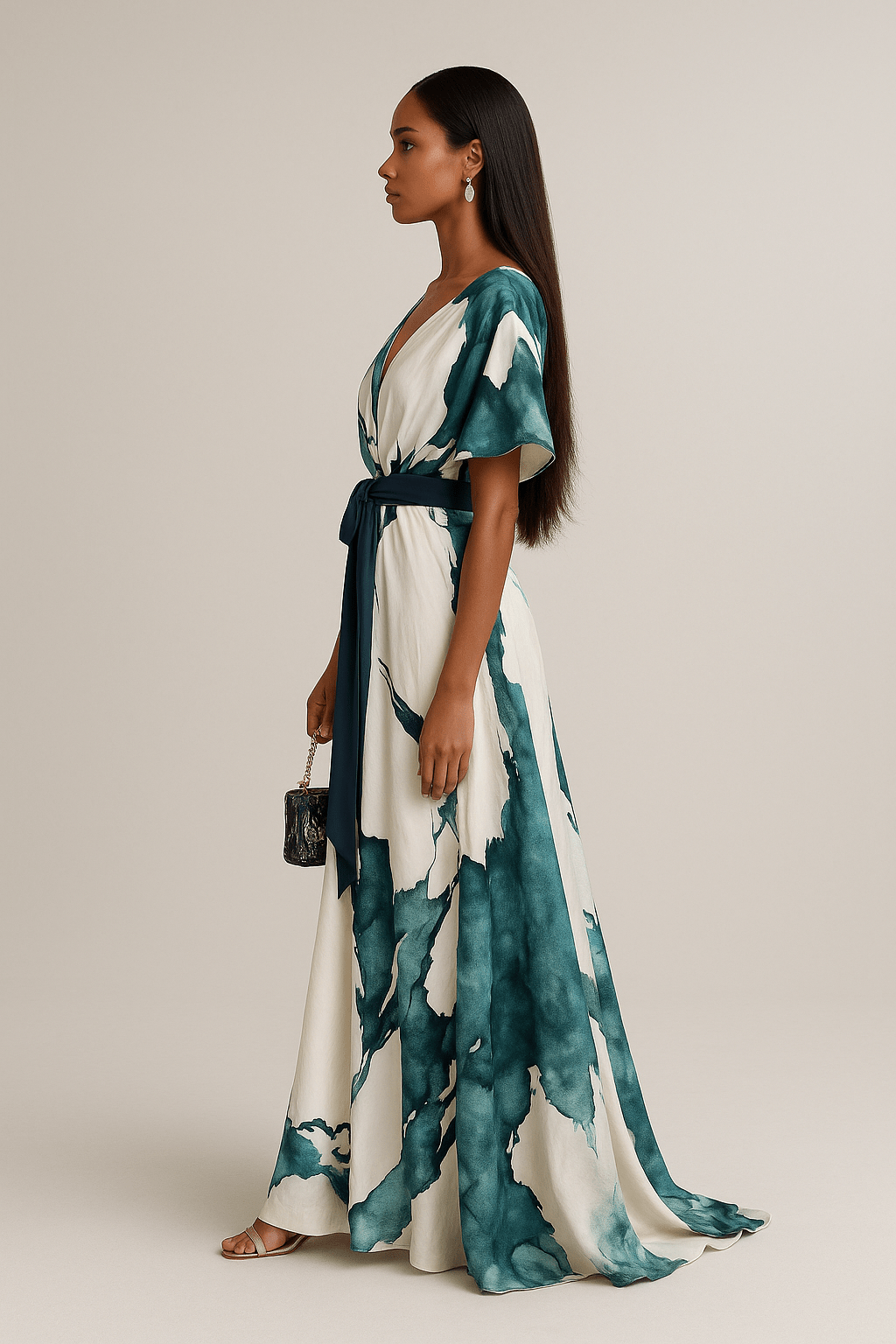 Winonah | Abito Maxi Acquerello