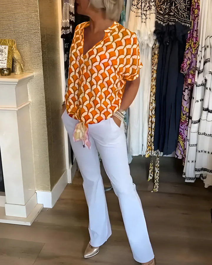 SOLVEIG CAMICIA STAMPATA ELEGANTE