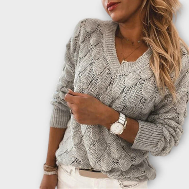 Aine – Pullover Elegante con Scollo a V