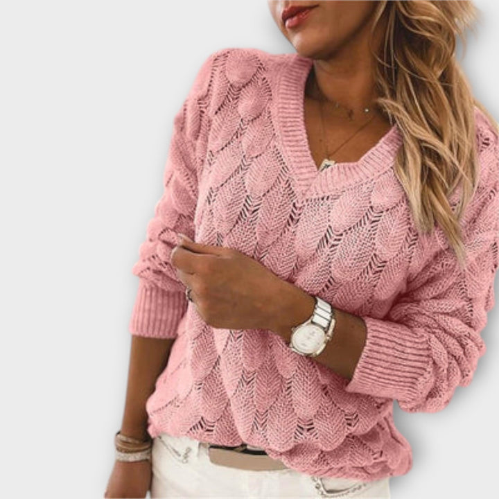 Aine – Pullover Elegante con Scollo a V