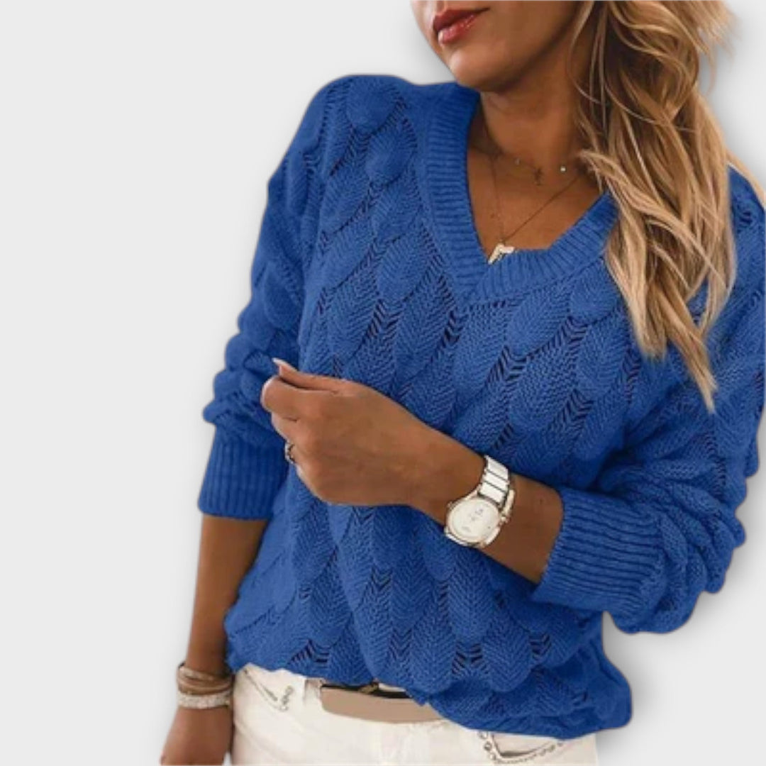 Aine – Pullover Elegante con Scollo a V