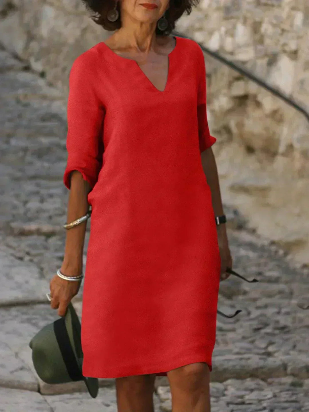 Beatrice™ - Elegante vestito Beatrice con scollatura a V rialzata