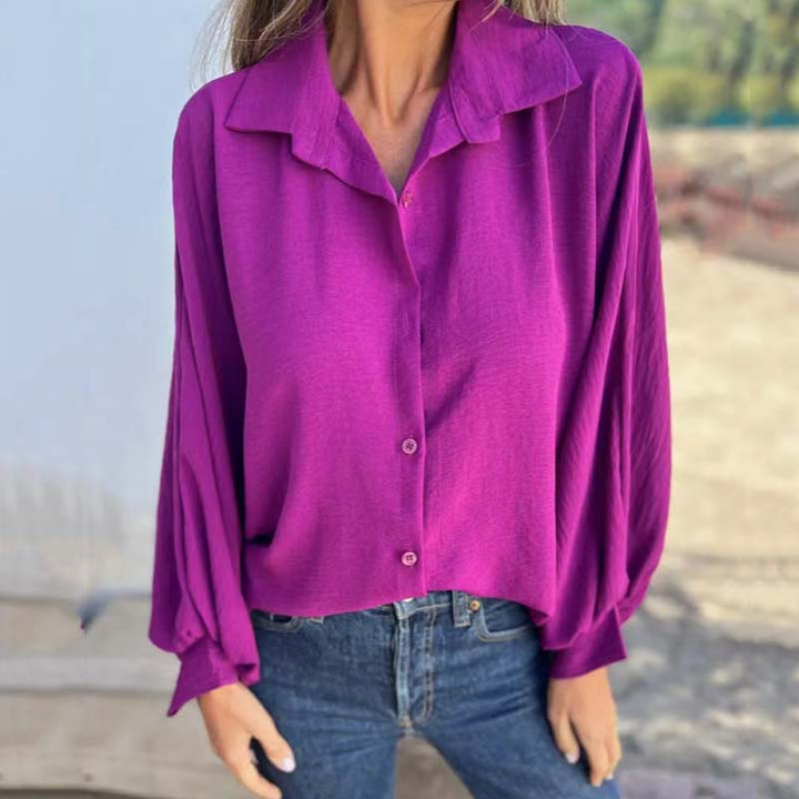 CORNELIA - BLUSA CLASSICA A MANICHE LUNGHE