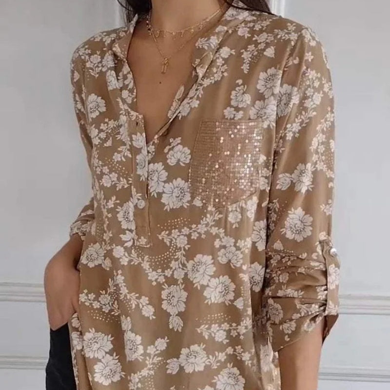 FRIEDLINDE I BLOUSE A MANICHE LUNGHE CON FIORI
