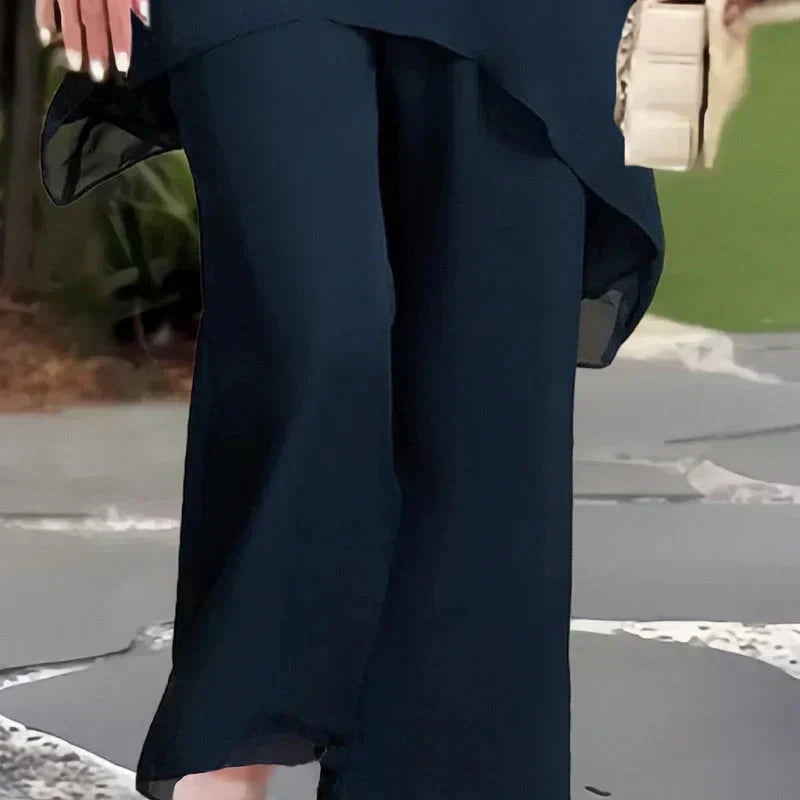 Herlene | Set Top e Pantaloni Asimmetrico Chic