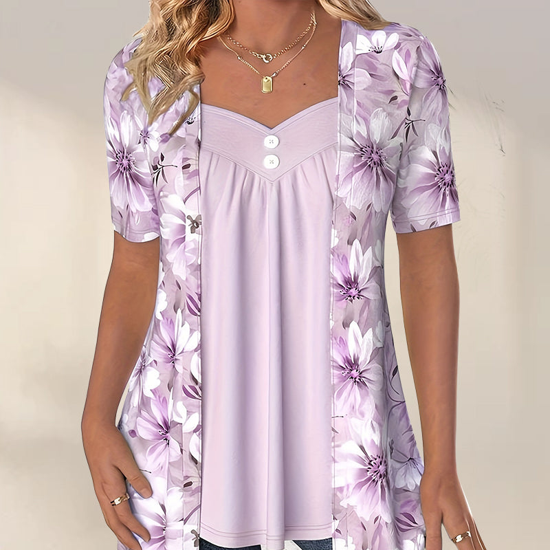 NORBERTA - BLUSA FIORITA MODERNA
