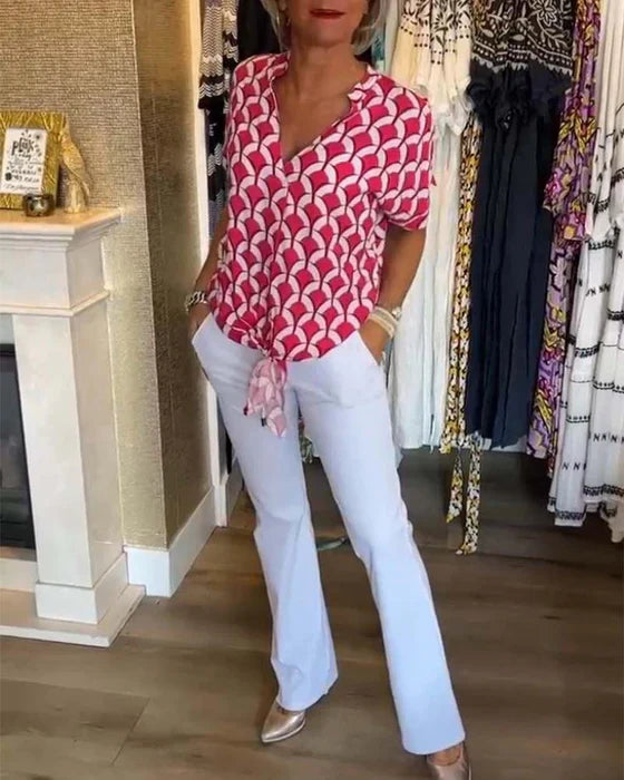 SOLVEIG CAMICIA STAMPATA ELEGANTE