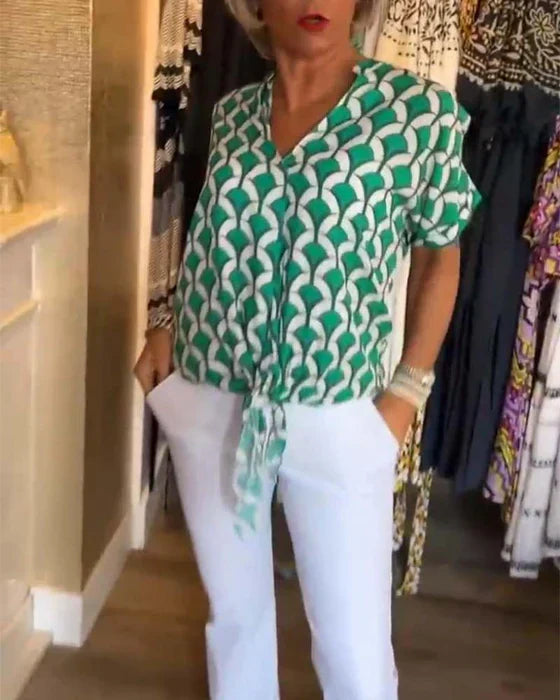 SOLVEIG CAMICIA STAMPATA ELEGANTE