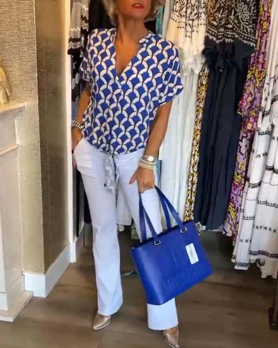 SOLVEIG CAMICIA STAMPATA ELEGANTE