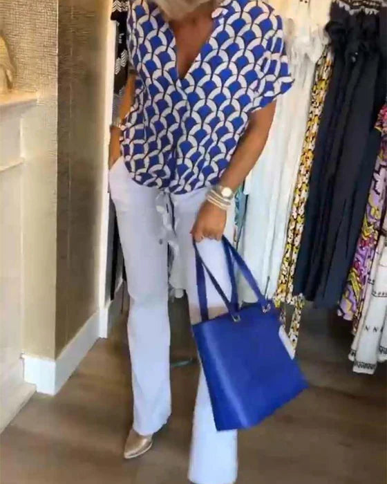 SOLVEIG CAMICIA STAMPATA ELEGANTE
